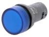 1SFA619403R5134, Индикат.лампа: индикаторная лампа; плоский; синий; Отв: O22мм, ABB