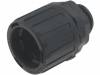 166-21004, Концевой разъем прямой; полиамид; черный; 21мм; UL94V-2; IP66, HellermannTyton