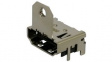 208658-1052 Right Angle HDMI Connector with Flange, Female, 19 Poles