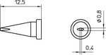 LT H SL, Soldering tip Chisel shaped 0.8 mm, Weller