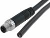 LTW8-03AMMM-SL7A01, Разъем: М8; 1м; "папа"; PIN:3; прямой; с амортизатором, с проводами, Amphenol