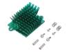ATS-1042-C3-R0, Радиатор: штампованный; ребристый; зеленый; L: 41мм; W: 45мм; H: 15мм, Advanced Thermal Solutions