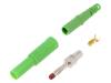 SFK 30 S NI/OK/GN, Вилка; "банан" 4мм; 32А; 1кВDC; зеленый; Диам.кабеля макс: 2,5мм, Schutzinger