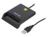 CR0037, Считыватель карт; USB 2.0; черный; 1м, LOGILINK