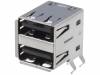 USB-A-D-RA Гнездо; USB A; THT; угловой 90°; двойной; Верс: USB 2.0; позолота