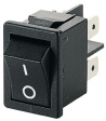 1858.1103 ROCKER; DPST; Положения:2; OFF-ON; 16A/250ВAC; черный; IP40; 100мОм