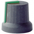 CL170852BR Ручка; с указателем; резина,пластик; Диам.оси: 6мм; O16,8x14,5мм