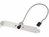 AKPS2 Adapter; PS/2 socket,10pin pin header; 0.25m; brackets on slot