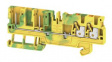 1513920000 Terminal Block, Push-In, 2 Poles, 2.5mm2, Green / Yellow