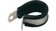 ALU16C AL/CR BK 100 Cable Clamp Aluminium/Chloropene diam. 22.2 mm Black