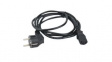 50-16000-220R Power Cable, DE Type F (CEE 7/7) Plug, 1.8m, Black