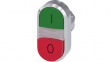 3SU1051-3BB42-0AK0 SIRIUS ACT Twin Push-Button front element Metal, glossy, red/green
