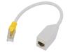 NP0079 Сетевой удлинитель; 6a; серый; 0,25м; гнездо RJ45,вилка RJ45