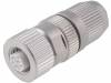 21032412301 Вилка; М12; PIN:3; "мама"; код B-Profibus; на провод; IDC; прямой