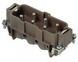 CPM 06 RY CP RY, 6 poles + earth, male insert, with male contacts, silver plated