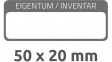 6901 Inventory Labels, 10 sheets/50 labels, 50 x 20 mm, White / Black