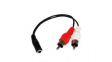 MUFMRCA Audio Adapter, Straight, 3.5 mm Socket - 2x RCA Plug