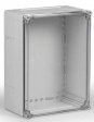 CPCF304018T Cubo C 300 x 400 x 187 мм, выбивные фланцы, прозрачная крышка, PC, IP 66/67, вкл