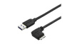 USB3AU1MRS Charging Cable Right Angle USB-A Plug - USB Micro-B Plug 1m USB 3.0 Black