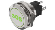 82-6151.1AA4.B015 Illuminated Pushbutton 1CO, IP65/IP67, LED, Red/Green, Momentary Function