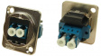 CP30213M Fiber Optic Connector in XLR Housing 2 x LC Duplex SM FT nickel-plated