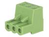 XY2500F-A(5.0)-3P Разъемный клеммник; вилка; "мама"; 5мм; прямой; зажим под винт