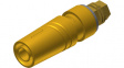 SAB 2600 G M4 Au yellow Laboratory socket diam. 4 mm Yellow CAT II 42 mm