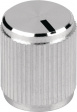 5551.6612 Rotary knob with line Natural aluminum 12 mm