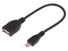 50404 Кабель; OTG, USB 2.0; гнездо USB A, вилка micro USB B; 200мм