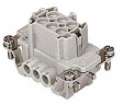 CNEF 06 TX CNE, 6 poles + earth, female insert, with female contacts, silver plated