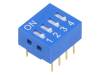 DSR-04, Переключатель: DIP-SWITCH; Кол-во секций:4; ON-OFF; 0,05A/12ВDC, Ninigi