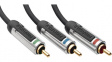 PROV3303 Component video cable, Interconnect 3x RCA-Plug 3x RCA-Plug 3.0 m