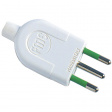 80.010 Mains plug straight white IT Прямой штекер белый IT