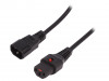 IEC-PC1003 Кабель; IEC C13 "мама",IEC C14 "папа"; 1,5м; черный; ПВХ; 10А