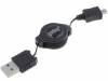 TCAB-142 Кабель; USB 2.0,сматывающийся; вилка USB A, вилка micro USB B