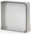 OPCP404013G Cubo O 400 x 400 x 132 мм, глухая стенка, серая крышка, PC, IP 66/67
