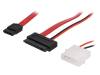 95715 Кабель: SATA; 0,3м; Цвет: красно-черный