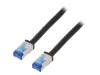 CQ7143S Patch cord; S/FTP; 6a; многопров; Cu; PE; черный; 50м; 26AWG