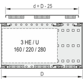 24560-083, Cover Plate 84 TE, Schroff