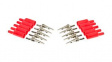 BU-P2240-2 Alligator Clips with Insulators 10pcs Metal/Red 10A