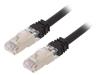 STP6X5MBL Patch cord; S/FTP,TX6A™ 10Gig; 6a; многопров; Cu; LSZH; черный