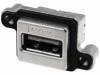 MUSB-A111-M0, Гнездо; USB A; MUSB; на панель, на провод; THT; угловой 90°; IP67, Amphenol