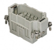 CQEM 18 CQE, 18 poles + earth, male insert, for male contacts 16A, EN 61984 (2001-11)