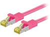 91569 Patch cord; S/FTP; 7; многопров; Cu; LSZH; розовый; 0,25м