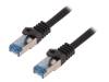 CQ4113S Patch cord; S/FTP; 6a; многопров; Cu; LSZH; черный; 20м