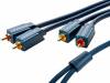 CLICK-C-70377, Кабель; вилка RCA x2,с обеих сторон; 1м; Покрытие: позолота, Clicktronic