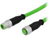 21349293405010 Кабель: датчиков / автоматики; PIN:4; M12-M12; код D-Ethernet; 1м