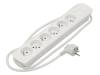 50264, Сетевой фильтр: защитный; Гнезда:6; 230ВAC; 10А; Цвет: белый; 1,4м, QOLTEC