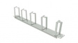 26.99.0308 Cable Management Panel with G-Ring Hooks for 19" Cabinets, Metal, Grey