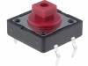 TACTS-24R Микропереключатель; 1; SPST-NO; 0,05A/12ВDC; THT; 2,5Н; 12x12мм